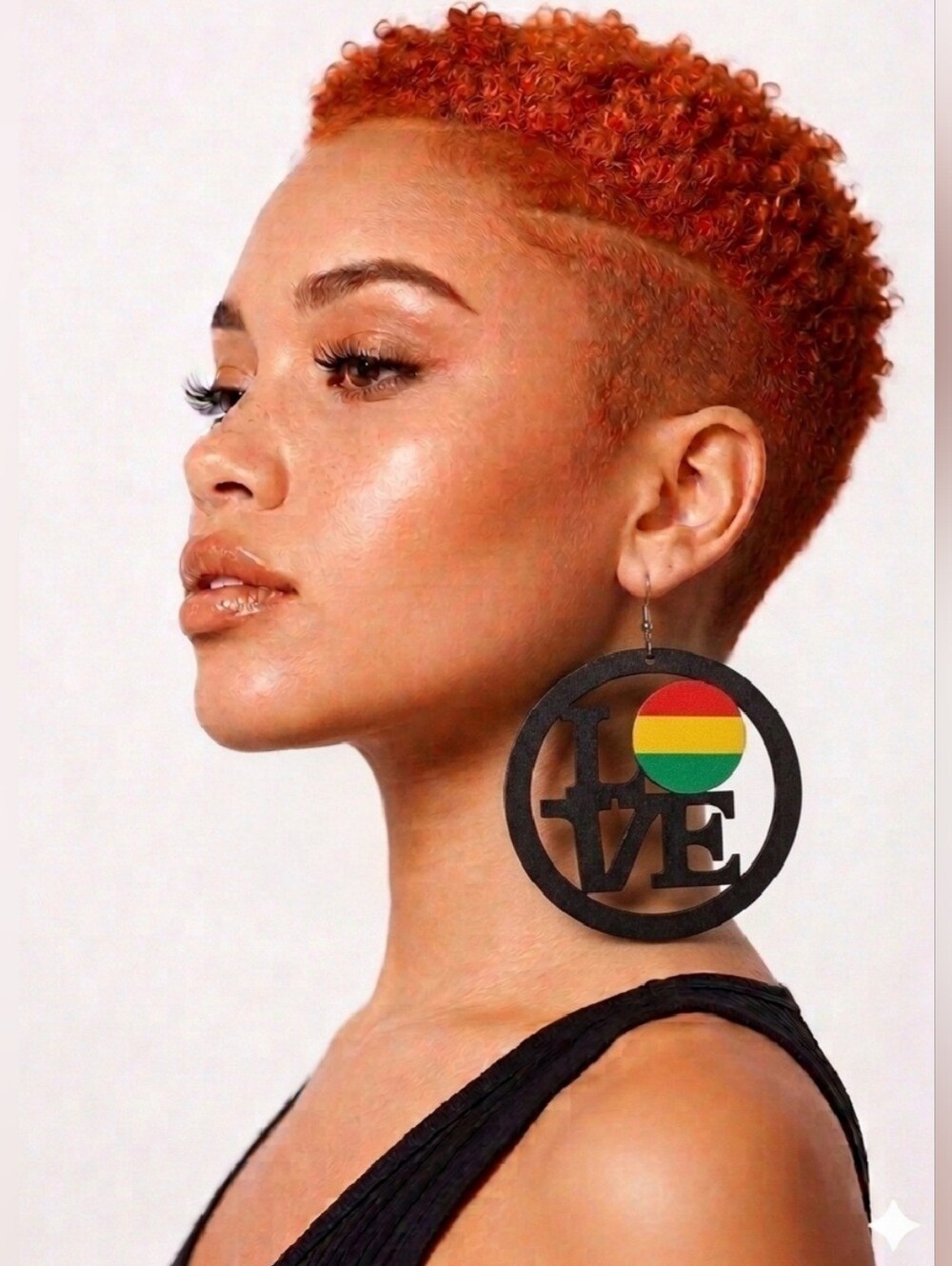 Rasta LOVE Wooden Round Earrings